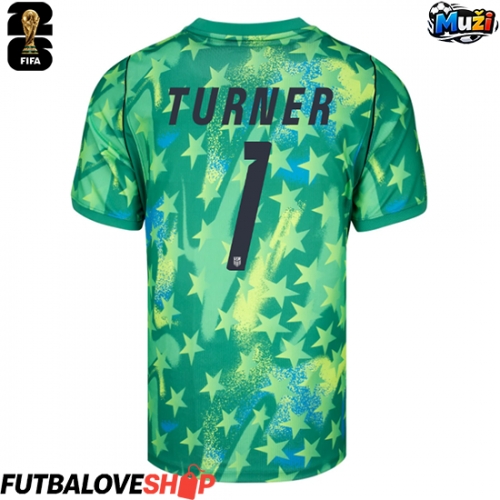 Dres Spojené štáty Matt Turner #1 Brankarsky Domáci MS 2026 Krátky Rukáv